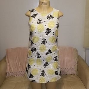 alice + olivia Pineapple-Print Shift Dress